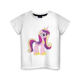 Детская футболка хлопок с принтом Принцесса Каденс в Екатеринбурге, 100% хлопок | круглый вырез горловины, полуприлегающий силуэт, длина до линии бедер | my little pony | каденс | мой маленький пони | пони