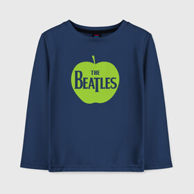 Детский лонгслив хлопок с принтом Beatles apple в Екатеринбурге, 100% хлопок | круглый вырез горловины, полуприлегающий силуэт, длина до линии бедер | 