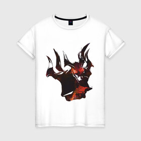 Женская футболка хлопок с принтом Shadow Fiend в Екатеринбурге, 100% хлопок | прямой крой, круглый вырез горловины, длина до линии бедер, слегка спущенное плечо | dota | dota2 | shadow fiend | дота | дота2