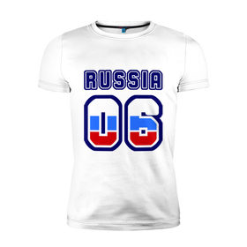 Мужская футболка премиум с принтом Russia - 06 (Республика Ингушетия) в Екатеринбурге, 92% хлопок, 8% лайкра | приталенный силуэт, круглый вырез ворота, длина до линии бедра, короткий рукав | 