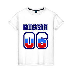 Женская футболка хлопок с принтом Russia - 06 (Республика Ингушетия) в Екатеринбурге, 100% хлопок | прямой крой, круглый вырез горловины, длина до линии бедер, слегка спущенное плечо | 