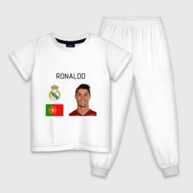 Детская пижама хлопок с принтом Роналдо в Екатеринбурге, 100% хлопок |  брюки и футболка прямого кроя, без карманов, на брюках мягкая резинка на поясе и по низу штанин
 | роналдо