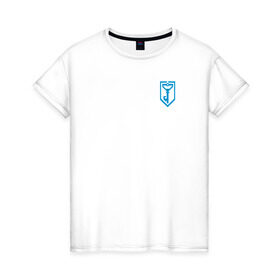 Женская футболка хлопок с принтом Ingress - сопротивление mini в Екатеринбурге, 100% хлопок | прямой крой, круглый вырез горловины, длина до линии бедер, слегка спущенное плечо | 