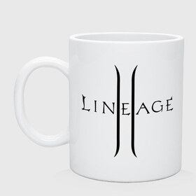 Кружка с принтом Lineage logo в Екатеринбурге, керамика | объем — 330 мл, диаметр — 80 мм. Принт наносится на бока кружки, можно сделать два разных изображения | Тематика изображения на принте: lineage | logo | игра | логотип