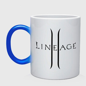 Кружка хамелеон с принтом Lineage logo в Екатеринбурге, керамика | меняет цвет при нагревании, емкость 330 мл | lineage | logo | игра | логотип