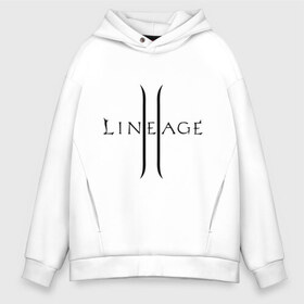 Мужское худи Oversize хлопок с принтом Lineage logo в Екатеринбурге, френч-терри — 70% хлопок, 30% полиэстер. Мягкий теплый начес внутри —100% хлопок | боковые карманы, эластичные манжеты и нижняя кромка, капюшон на магнитной кнопке | lineage | logo | игра | логотип