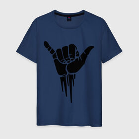 Мужская футболка хлопок с принтом Жест рукой в Екатеринбурге, 100% хлопок | прямой крой, круглый вырез горловины, длина до линии бедер, слегка спущенное плечо. | жест | рука