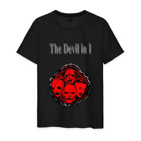 Мужская футболка хлопок с принтом The Devil in I в Екатеринбурге, 100% хлопок | прямой крой, круглый вырез горловины, длина до линии бедер, слегка спущенное плечо. | slipknot | the devil in i
