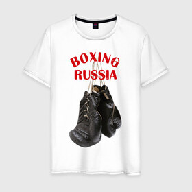 Мужская футболка хлопок с принтом Перчатки чемпиона в Екатеринбурге, 100% хлопок | прямой крой, круглый вырез горловины, длина до линии бедер, слегка спущенное плечо. | @