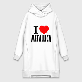 Платье-худи хлопок с принтом I love Metallica в Екатеринбурге,  |  | металлика