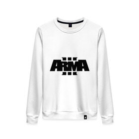 Женский свитшот хлопок с принтом Arma 3 в Екатеринбурге, 100% хлопок | прямой крой, круглый вырез, на манжетах и по низу широкая трикотажная резинка  | arma 3 | игры
