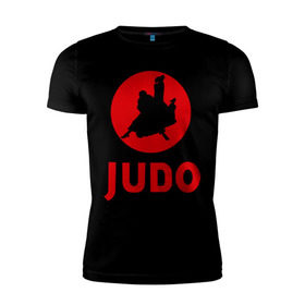 Мужская футболка премиум с принтом Judo в Екатеринбурге, 92% хлопок, 8% лайкра | приталенный силуэт, круглый вырез ворота, длина до линии бедра, короткий рукав | Тематика изображения на принте: дзюдо