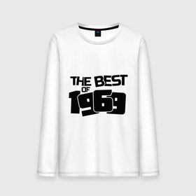 Мужской лонгслив хлопок с принтом The best of 1969 в Екатеринбурге, 100% хлопок |  | the best