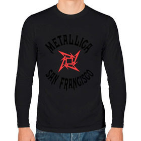 Мужской лонгслив хлопок с принтом Metallica (San Francisco) в Екатеринбурге, 100% хлопок |  | Тематика изображения на принте: metallica | san francisco