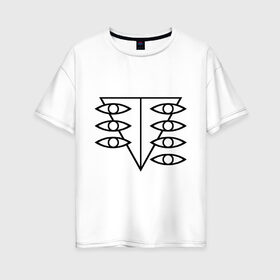 Женская футболка хлопок Oversize с принтом Евангелион в Екатеринбурге, 100% хлопок | свободный крой, круглый ворот, спущенный рукав, длина до линии бедер
 | аниме | евангелион