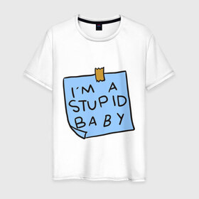 Мужская футболка хлопок с принтом MAGGY SIMPSON NOTE в Екатеринбурге, 100% хлопок | прямой крой, круглый вырез горловины, длина до линии бедер, слегка спущенное плечо. | 