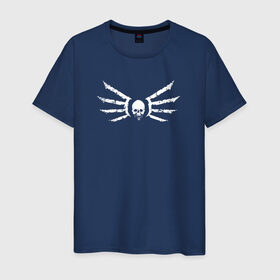 Мужская футболка хлопок с принтом Strogg logo в Екатеринбурге, 100% хлопок | прямой крой, круглый вырез горловины, длина до линии бедер, слегка спущенное плечо. | quake | strogg | логотип строггов