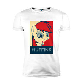 Мужская футболка премиум с принтом muffins в Екатеринбурге, 92% хлопок, 8% лайкра | приталенный силуэт, круглый вырез ворота, длина до линии бедра, короткий рукав | @