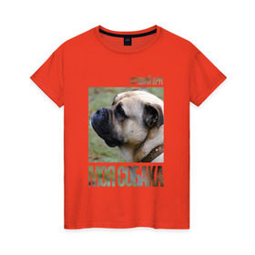 Женская футболка хлопок с принтом Кадебо (Ка Де Бо) в Екатеринбурге, 100% хлопок | прямой крой, круглый вырез горловины, длина до линии бедер, слегка спущенное плечо | drug | ка де бо | кадебо | порода | собака