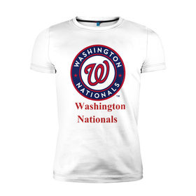 Мужская футболка премиум с принтом Washington Nationals в Екатеринбурге, 92% хлопок, 8% лайкра | приталенный силуэт, круглый вырез ворота, длина до линии бедра, короткий рукав | 