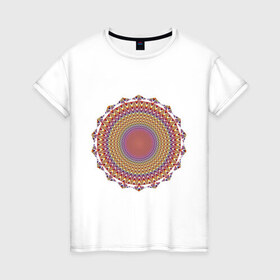 Женская футболка хлопок с принтом Оптическая иллюзия в Екатеринбурге, 100% хлопок | прямой крой, круглый вырез горловины, длина до линии бедер, слегка спущенное плечо | восприятие | иллюзия | оптическая иллюзия