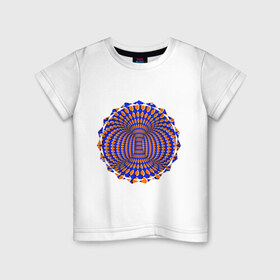 Детская футболка хлопок с принтом Оптическая иллюзия в Екатеринбурге, 100% хлопок | круглый вырез горловины, полуприлегающий силуэт, длина до линии бедер | восприятие | иллюзия | оптическая иллюзия