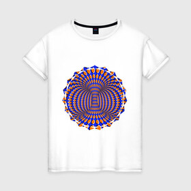 Женская футболка хлопок с принтом Оптическая иллюзия в Екатеринбурге, 100% хлопок | прямой крой, круглый вырез горловины, длина до линии бедер, слегка спущенное плечо | восприятие | иллюзия | оптическая иллюзия