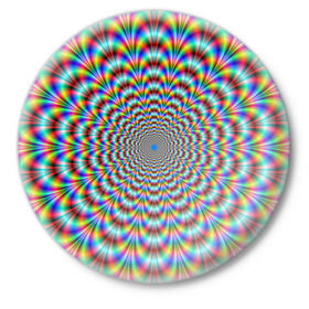 Значок с принтом Оптическая иллюзия в Екатеринбурге,  металл | круглая форма, металлическая застежка в виде булавки | Тематика изображения на принте: восприятие | иллюзия | оптическая иллюзия