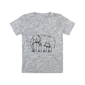 Детская футболка хлопок с принтом Сколько ног у слона в Екатеринбурге, 100% хлопок | круглый вырез горловины, полуприлегающий силуэт, длина до линии бедер | слон
