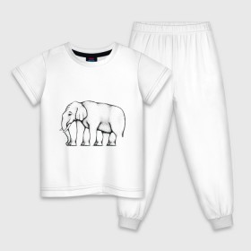 Детская пижама хлопок с принтом Сколько ног у слона в Екатеринбурге, 100% хлопок |  брюки и футболка прямого кроя, без карманов, на брюках мягкая резинка на поясе и по низу штанин
 | слон