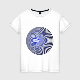 Женская футболка хлопок с принтом Вмятина в Екатеринбурге, 100% хлопок | прямой крой, круглый вырез горловины, длина до линии бедер, слегка спущенное плечо | вмятина | восприятие | иллюзии | мозг | обман зрения | оптическая | цвет