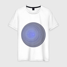 Мужская футболка хлопок с принтом Вмятина в Екатеринбурге, 100% хлопок | прямой крой, круглый вырез горловины, длина до линии бедер, слегка спущенное плечо. | вмятина | восприятие | иллюзии | мозг | обман зрения | оптическая | цвет