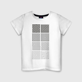 Детская футболка хлопок с принтом Illusion grey в Екатеринбурге, 100% хлопок | круглый вырез горловины, полуприлегающий силуэт, длина до линии бедер | восприятие | иллюзии | мозг | обман зрения | оптическая | цвет
