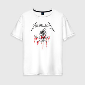 Женская футболка хлопок Oversize с принтом Metallica - Scary Guy в Екатеринбурге, 100% хлопок | свободный крой, круглый ворот, спущенный рукав, длина до линии бедер
 | металлика