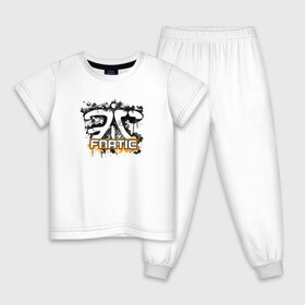 Детская пижама хлопок с принтом Fnatic Team в Екатеринбурге, 100% хлопок |  брюки и футболка прямого кроя, без карманов, на брюках мягкая резинка на поясе и по низу штанин
 | Тематика изображения на принте: counter strike | csgo | fnatic