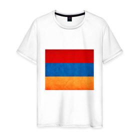 Мужская футболка хлопок с принтом ARM в Екатеринбурге, 100% хлопок | прямой крой, круглый вырез горловины, длина до линии бедер, слегка спущенное плечо. | Тематика изображения на принте: armenia erevan