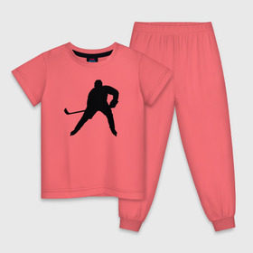 Детская пижама хлопок с принтом Хоккеист в Екатеринбурге, 100% хлопок |  брюки и футболка прямого кроя, без карманов, на брюках мягкая резинка на поясе и по низу штанин
 | @ | хоккеистспорт