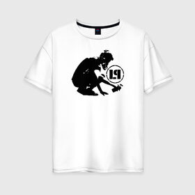 Женская футболка хлопок Oversize с принтом Linkin park в Екатеринбурге, 100% хлопок | свободный крой, круглый ворот, спущенный рукав, длина до линии бедер
 | 