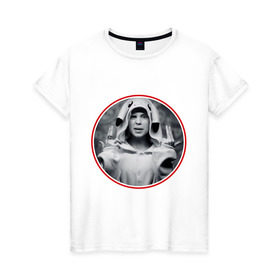 Женская футболка хлопок с принтом Yolandi в Екатеринбурге, 100% хлопок | прямой крой, круглый вырез горловины, длина до линии бедер, слегка спущенное плечо | die antwoord