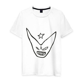 Мужская футболка хлопок с принтом Монстр в Екатеринбурге, 100% хлопок | прямой крой, круглый вырез горловины, длина до линии бедер, слегка спущенное плечо. | die antwoord
