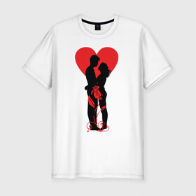 Мужская футболка премиум с принтом Влюбленная пара в Екатеринбурге, 92% хлопок, 8% лайкра | приталенный силуэт, круглый вырез ворота, длина до линии бедра, короткий рукав | 