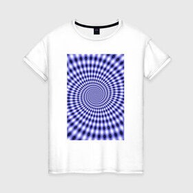 Женская футболка хлопок с принтом Звёздный портал (иллюзия) в Екатеринбурге, 100% хлопок | прямой крой, круглый вырез горловины, длина до линии бедер, слегка спущенное плечо | 