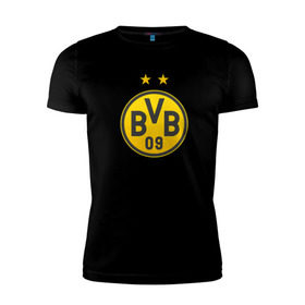 Мужская футболка премиум с принтом Borussia Dortmund в Екатеринбурге, 92% хлопок, 8% лайкра | приталенный силуэт, круглый вырез ворота, длина до линии бедра, короткий рукав | bvb borussia mr marcoreus dortmund borussiado