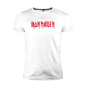 Мужская футболка премиум с принтом Iron Maiden в Екатеринбурге, 92% хлопок, 8% лайкра | приталенный силуэт, круглый вырез ворота, длина до линии бедра, короткий рукав | iron maiden