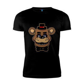Мужская футболка премиум с принтом Five Nights At Freddy`s в Екатеринбурге, 92% хлопок, 8% лайкра | приталенный силуэт, круглый вырез ворота, длина до линии бедра, короткий рукав | five nights at freddys | fnaf | freddy | игры | медведь | мишка | фнаф | фредди