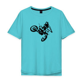 Мужская футболка хлопок Oversize с принтом Мотокросс в Екатеринбурге, 100% хлопок | свободный крой, круглый ворот, “спинка” длиннее передней части | motokross | мото
