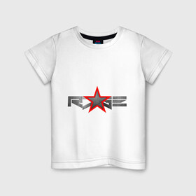 Детская футболка хлопок с принтом R7GE в Екатеринбурге, 100% хлопок | круглый вырез горловины, полуприлегающий силуэт, длина до линии бедер | @ | r7ge | youtube | звезда | метал
