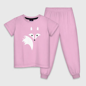 Детская пижама хлопок с принтом Силуэт лисички в Екатеринбурге, 100% хлопок |  брюки и футболка прямого кроя, без карманов, на брюках мягкая резинка на поясе и по низу штанин
 | fox | лиса | лисёнок | лисичка