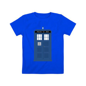 Детская футболка хлопок с принтом TARDIS в Екатеринбурге, 100% хлопок | круглый вырез горловины, полуприлегающий силуэт, длина до линии бедер | doctor who | доктор кто