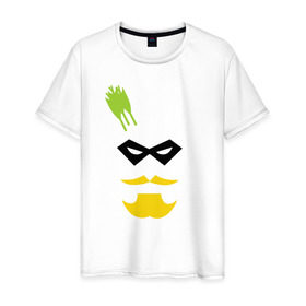 Мужская футболка хлопок с принтом Зеленая Стрела в Екатеринбурге, 100% хлопок | прямой крой, круглый вырез горловины, длина до линии бедер, слегка спущенное плечо. | зеленая стрелазеленая стрела green arrow